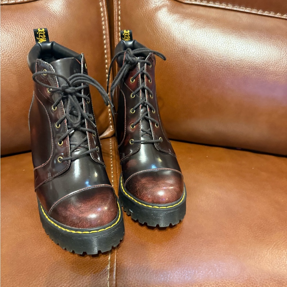 Dr. Martens Burgundy Ankle Boots